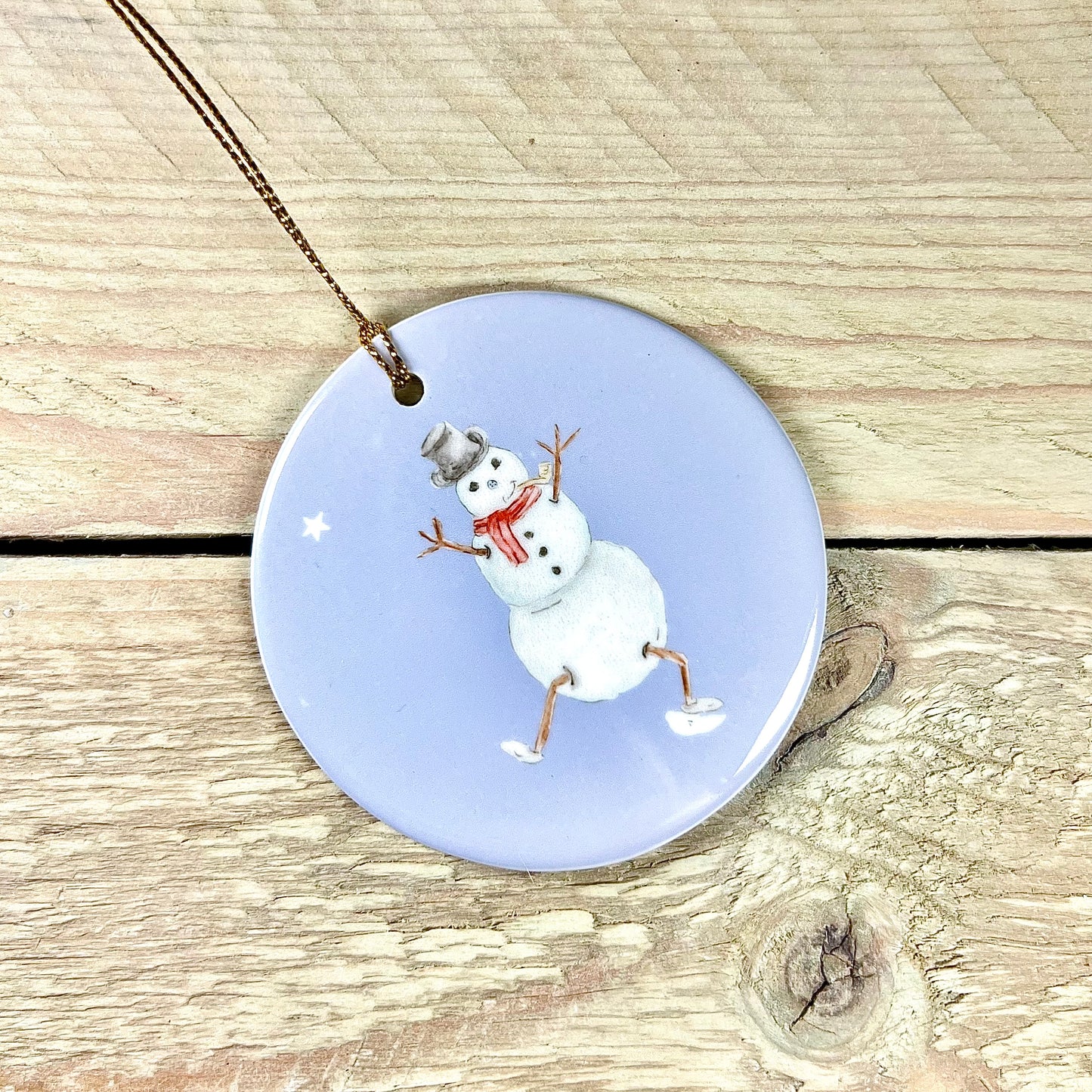 Snowman Ceramic Christmas Decoration