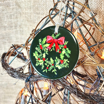 Wreath Ceramic Christmas Decoration