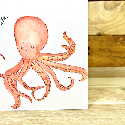 Ollie the Octopus Birthday Card