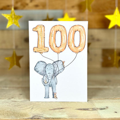 Nelly Turns One Hundred Birthday Card