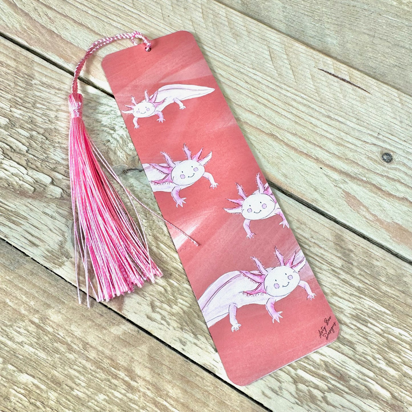 Axolotl Metal Bookmark With Tassel