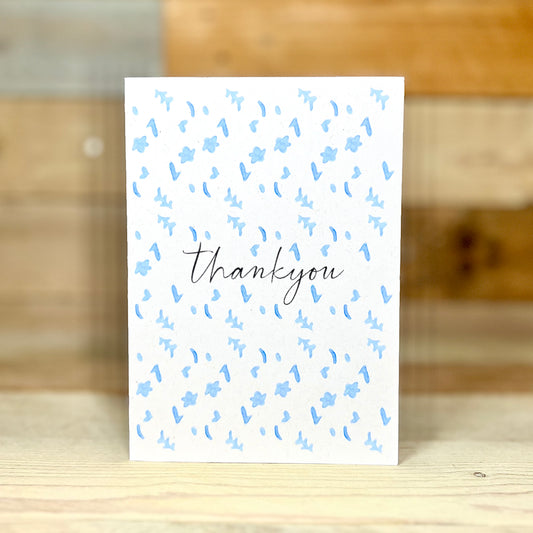 Blue Pattern Thankyou Notelet