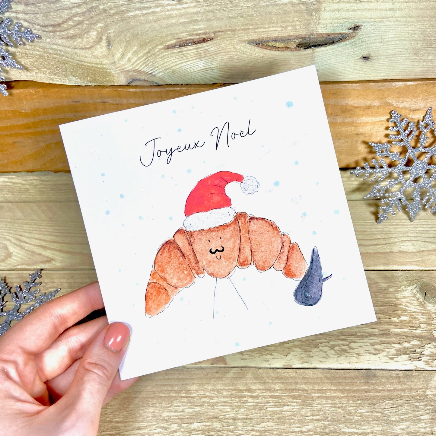 Joyeux Noel Croissant Christmas Card