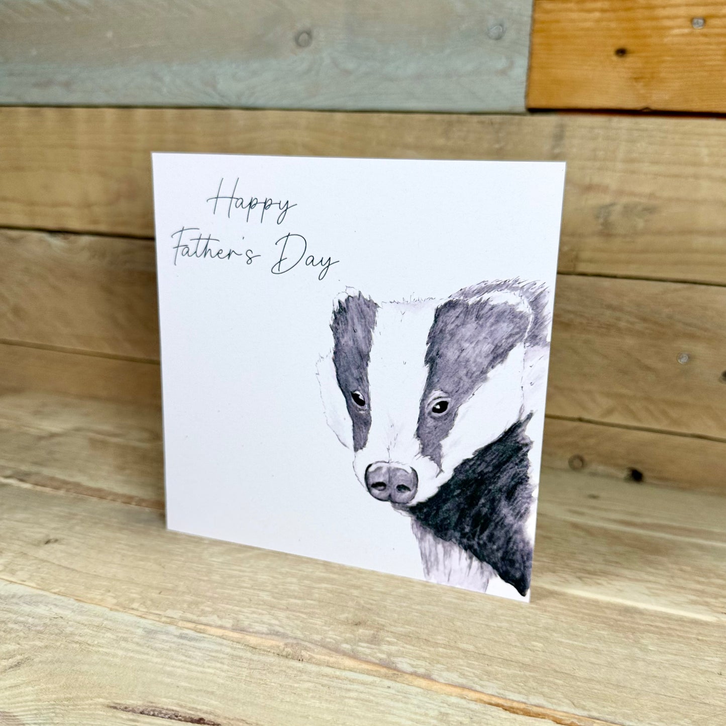 Bernard the Badger Father's Day Card