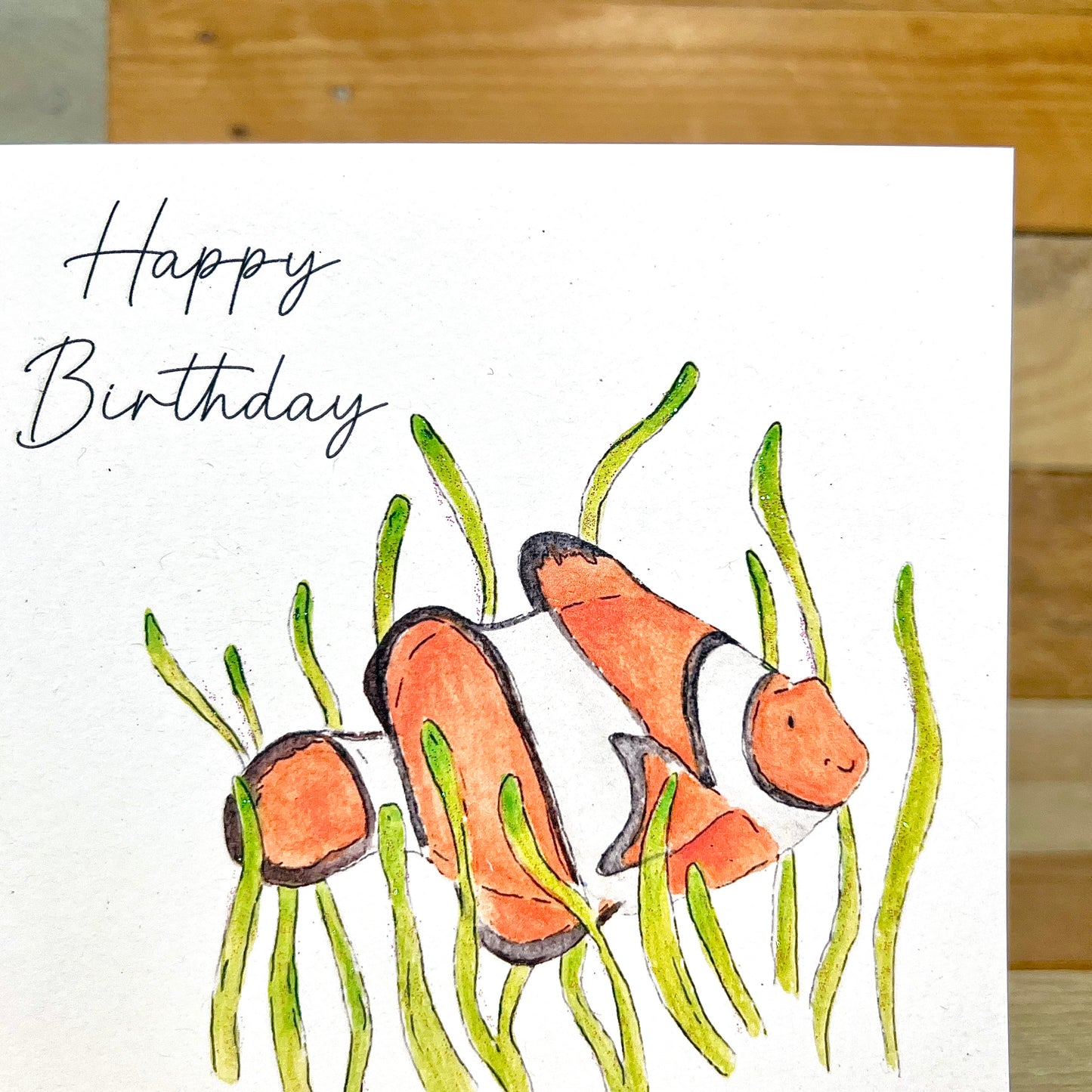 Chloe the Clown Fish Birthday Card