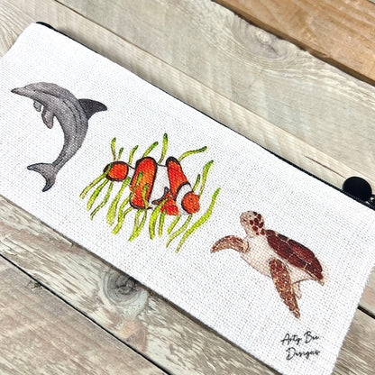 Under the Sea Linen Pencil Case