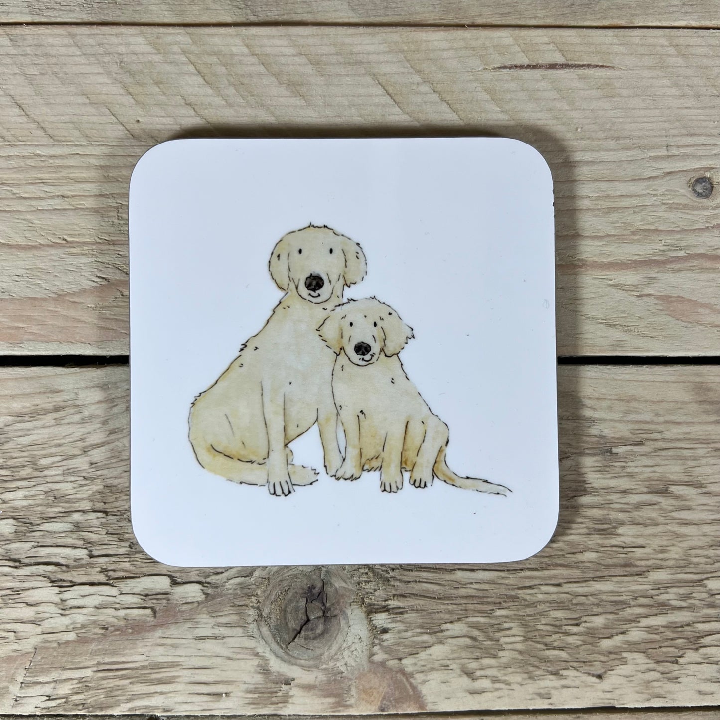 Wonky Golden Retriever Coaster