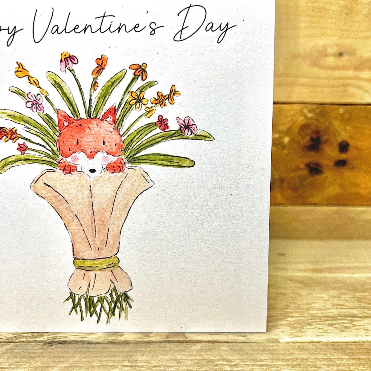 Foxy Florist Valentine's Card