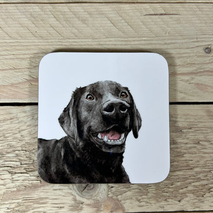 Wonky Black Lab Coaster