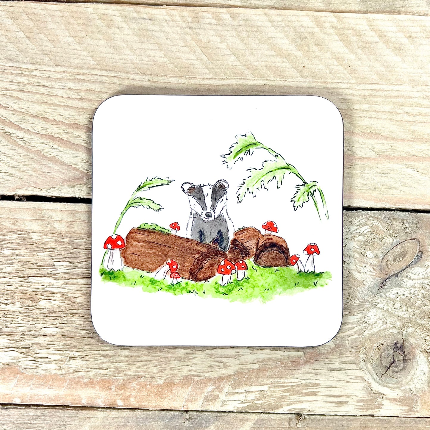 Badger in the Woods Coaster