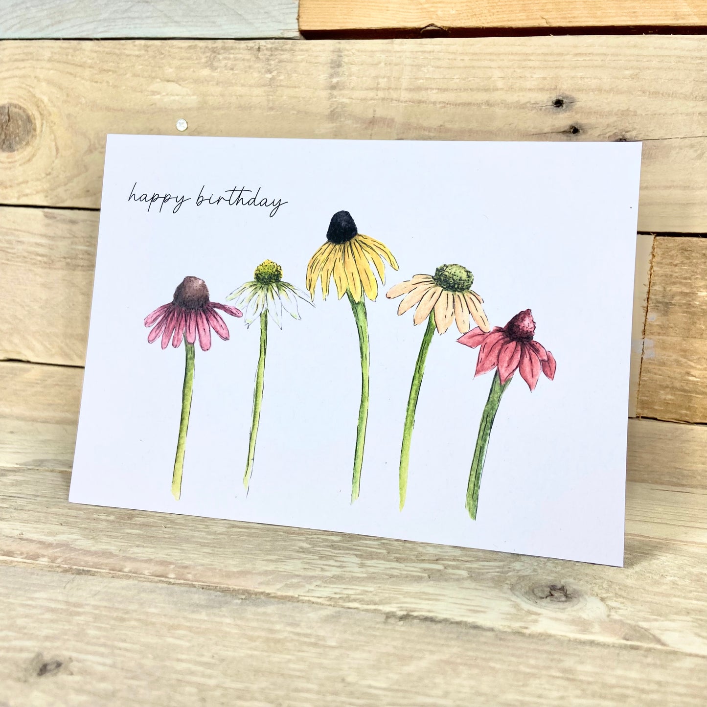 Coneflower Power Seeded Birthday Card