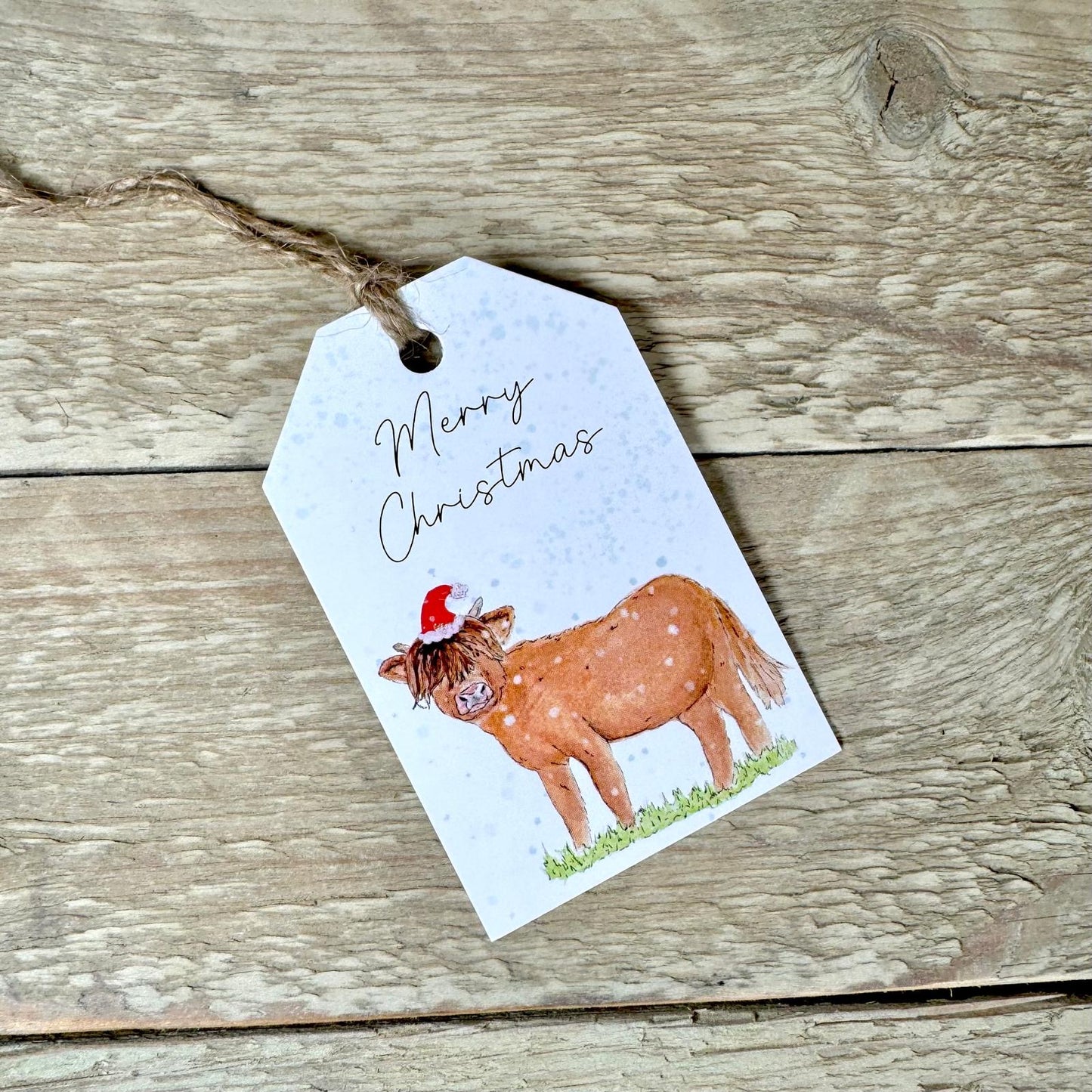 Highland Cow Christmas Gift Tags