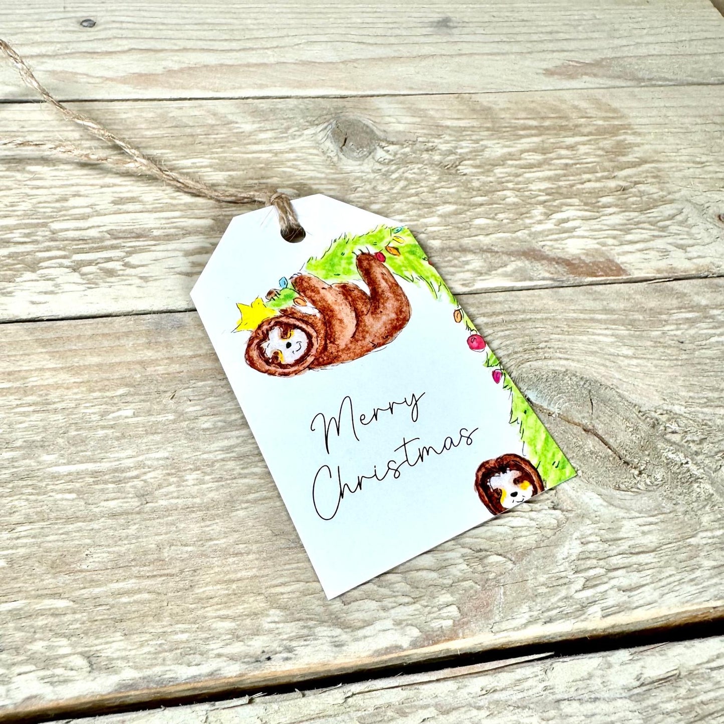 Naughty Sloths Christmas Gift Tags