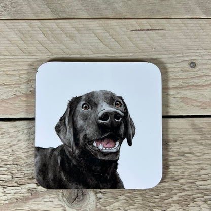 Wonky Black Lab Coaster