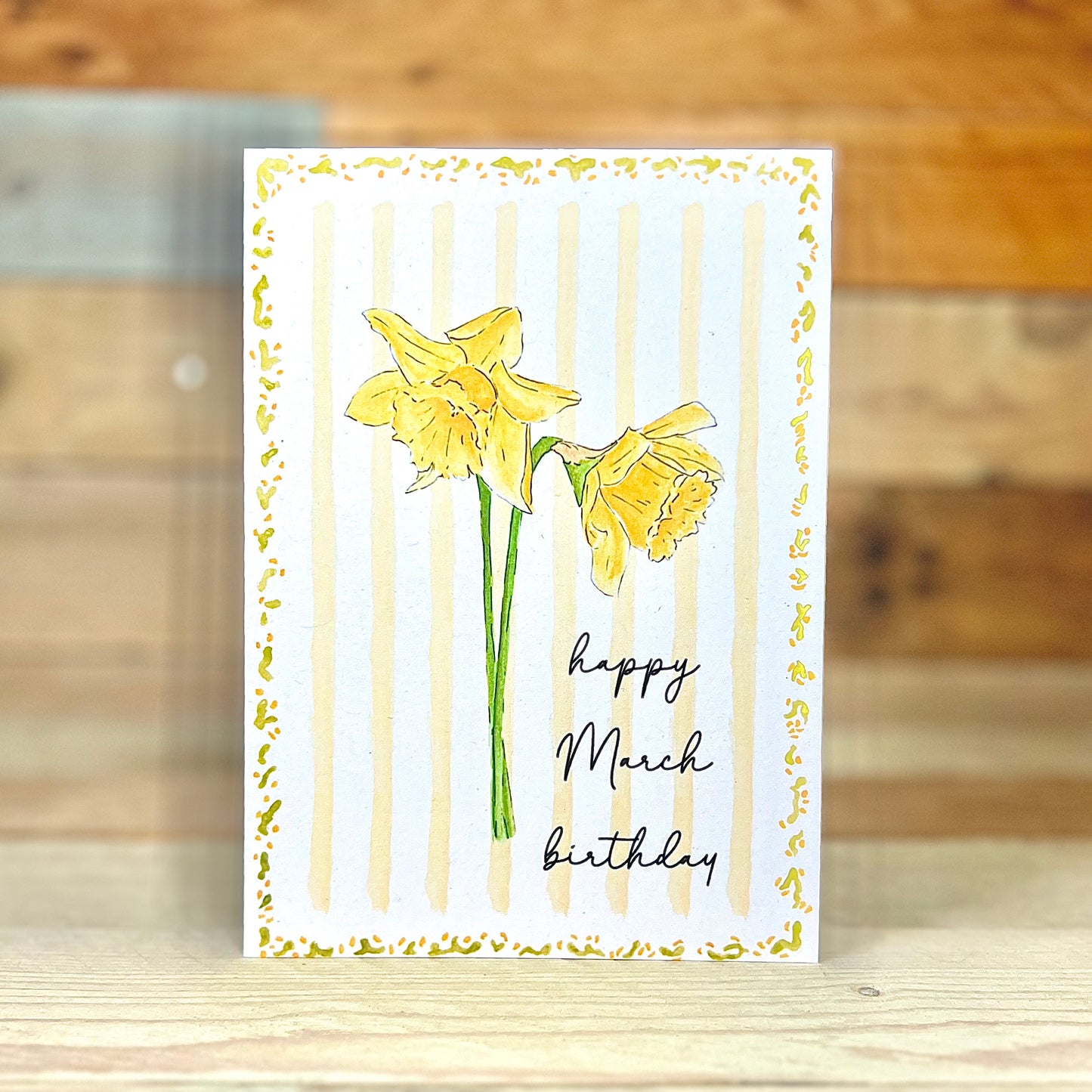 Jonquil / March Modern Birth Flower Card