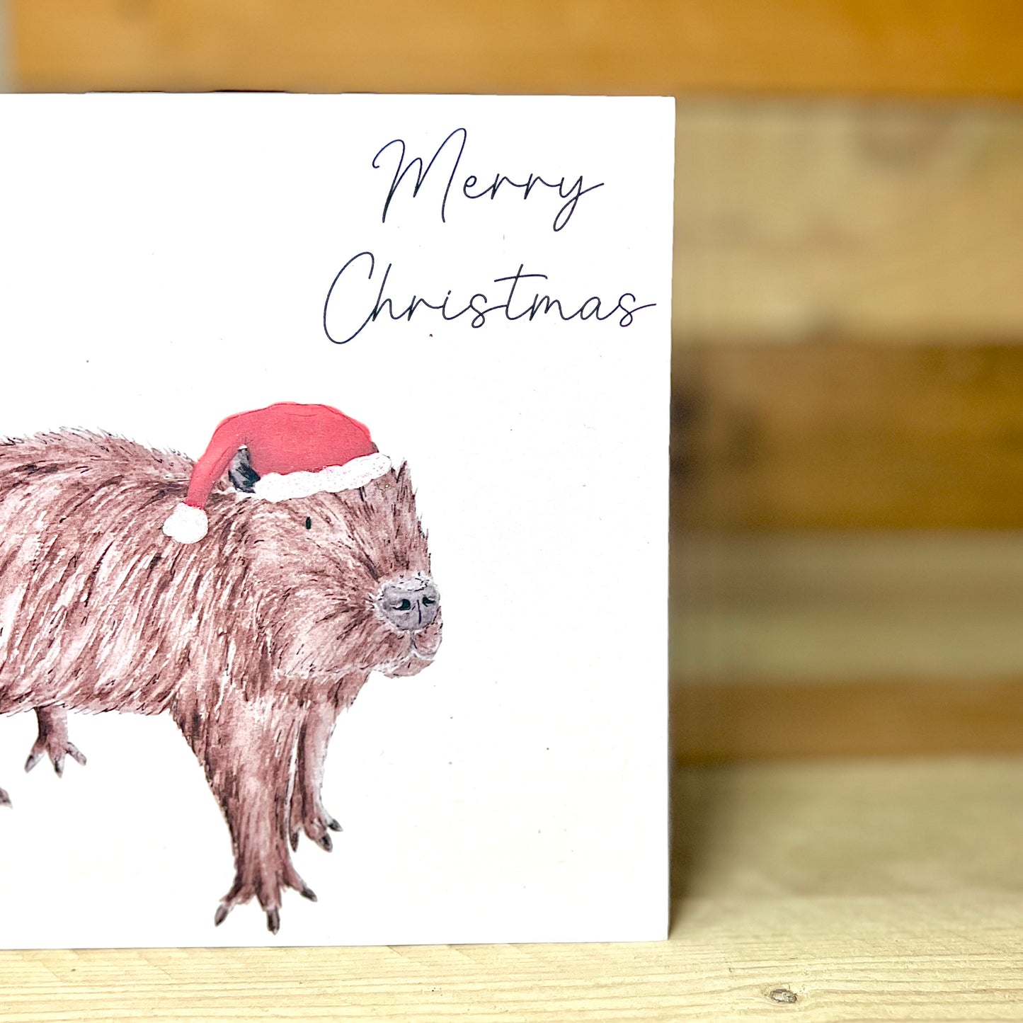 Festive Clive the Capybara Christmas Card