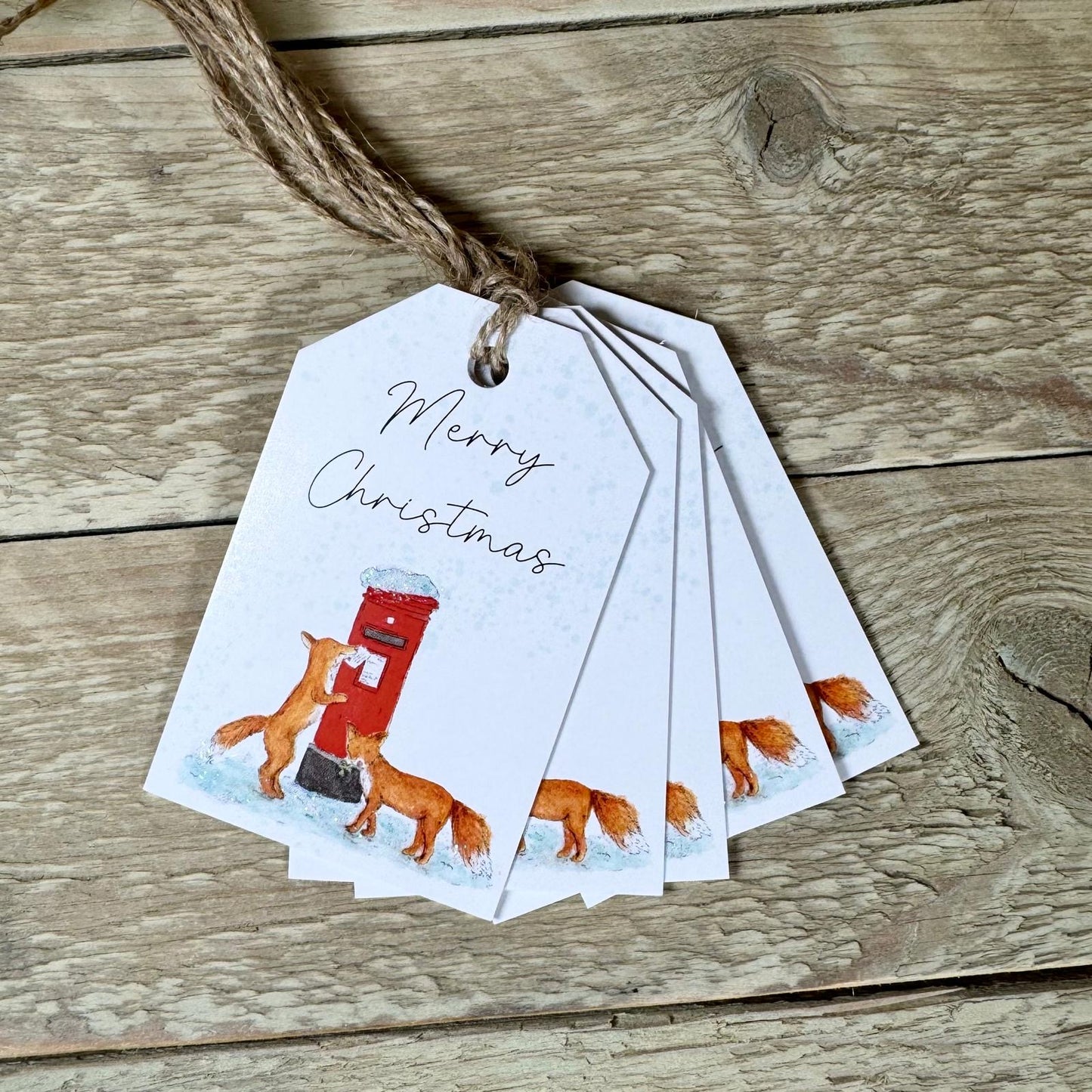 Foxes Christmas Gift Tags