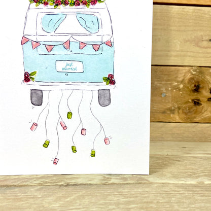 Camper Full of Love Wedding Card