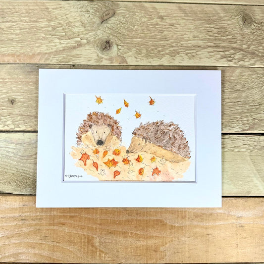 Heston and Hazel the Hedgehogs Original Painting