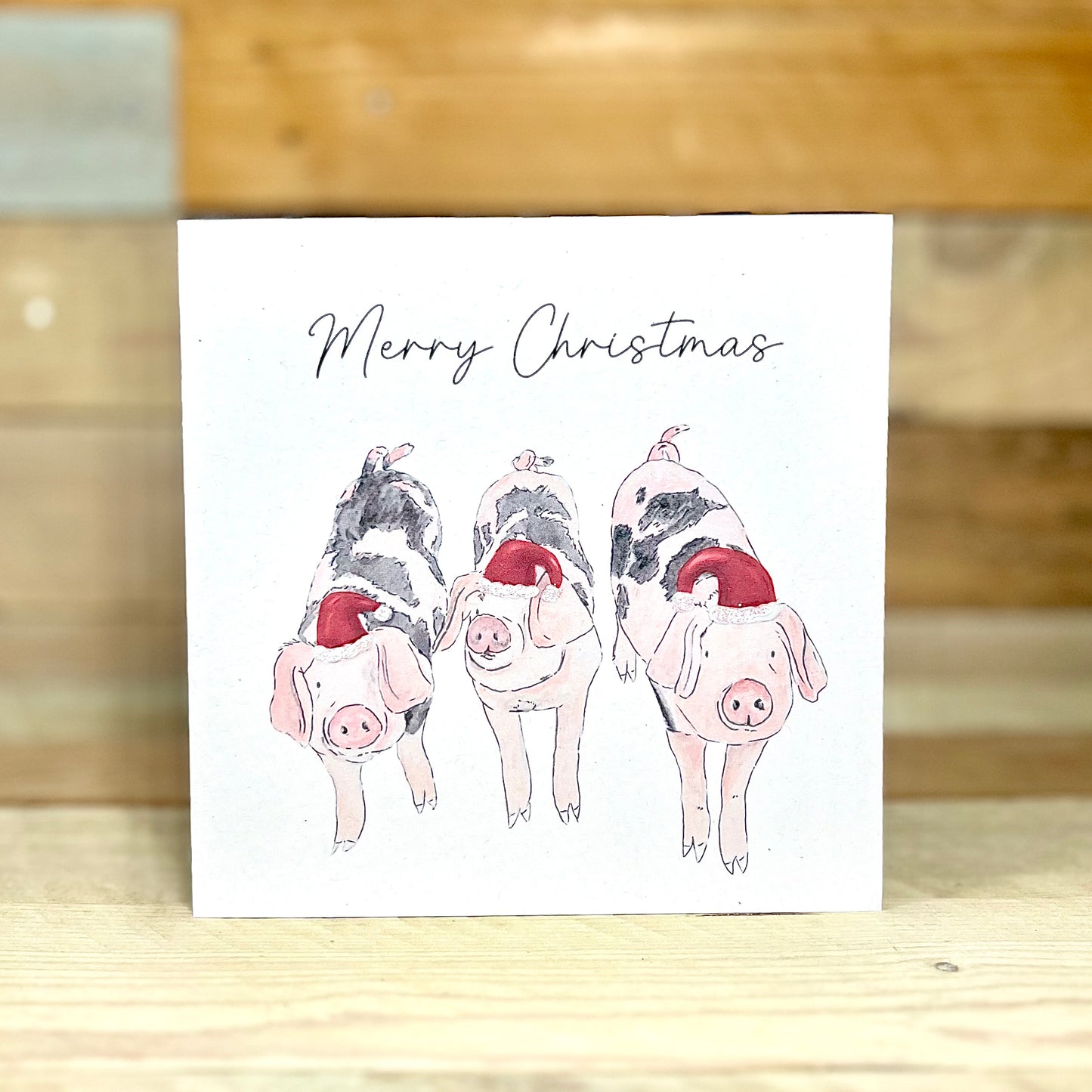 Festive Grunt, Oink and Squeak The Pigs Christmas Card