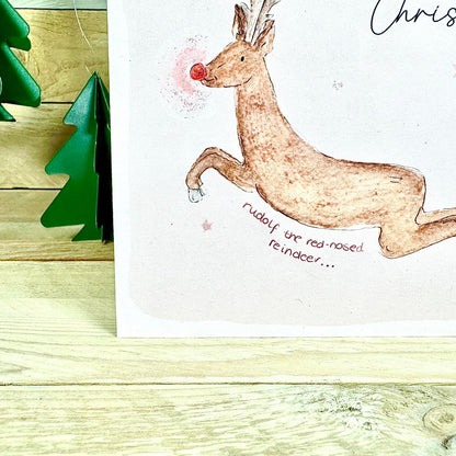 Rudolf the Red Nosed Reindeer Charity Christmas Card