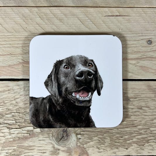 Wonky Black Lab Coaster