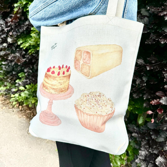 Cake Linen Tote Bag