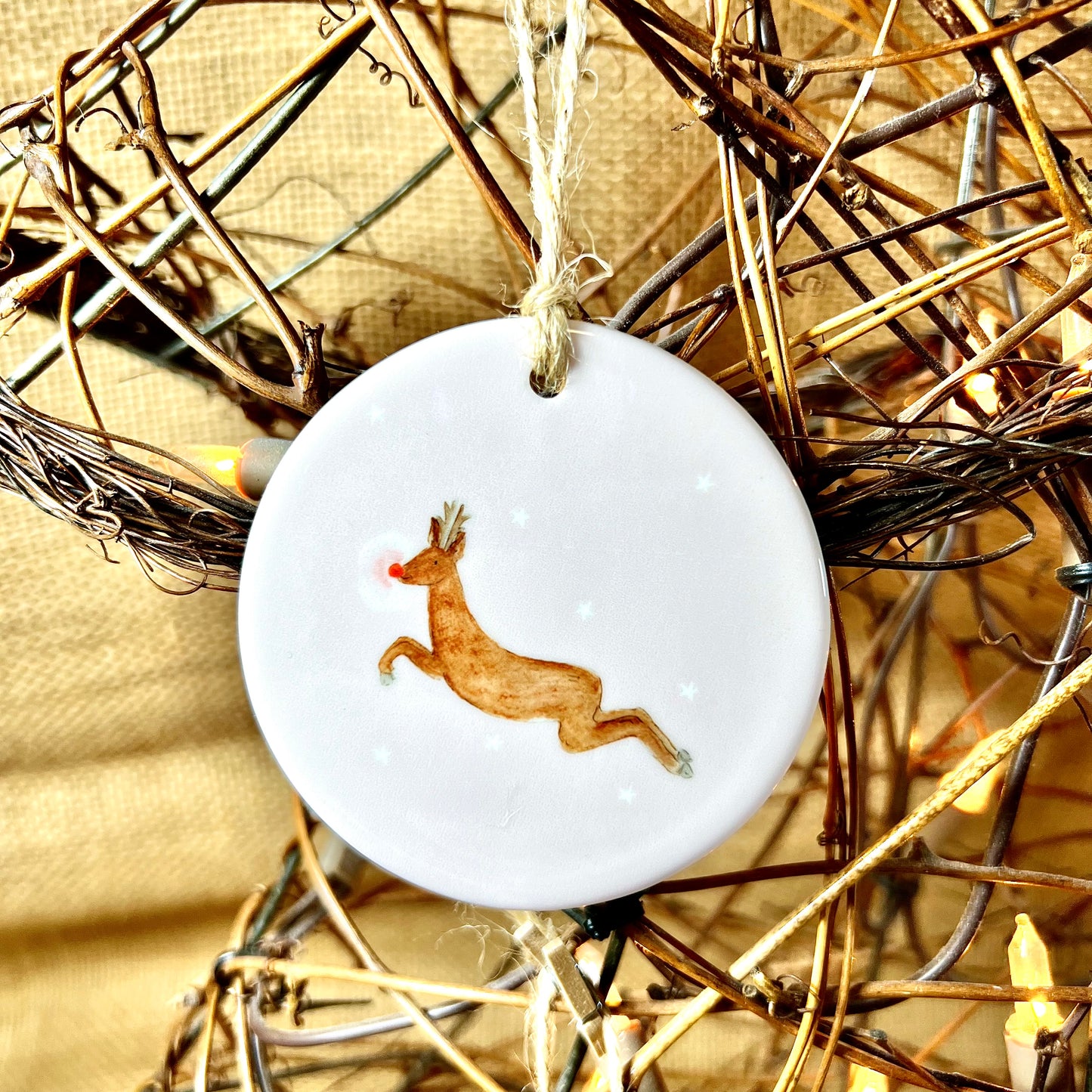 Reindeer Ceramic Christmas Decoration