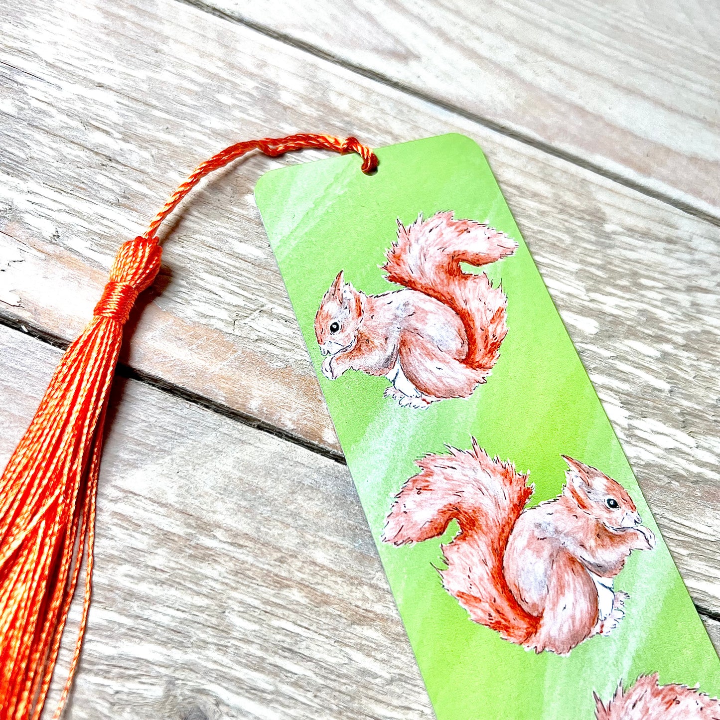 Squirrel Metal Bookmark With Tassel