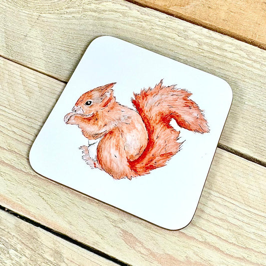 Rose the Red Squirrel Coaster