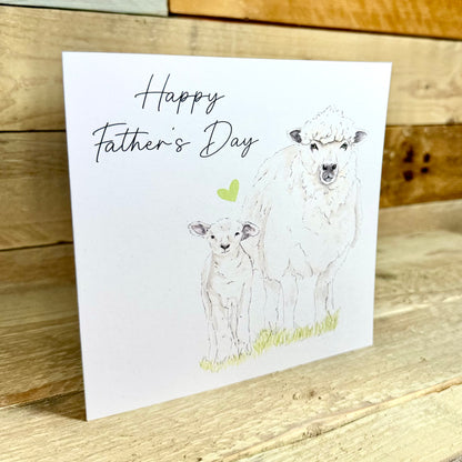 Romney Rhona and Flopsy the Sheep Father's Day Card