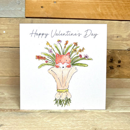 Foxy Florist Valentine's Card