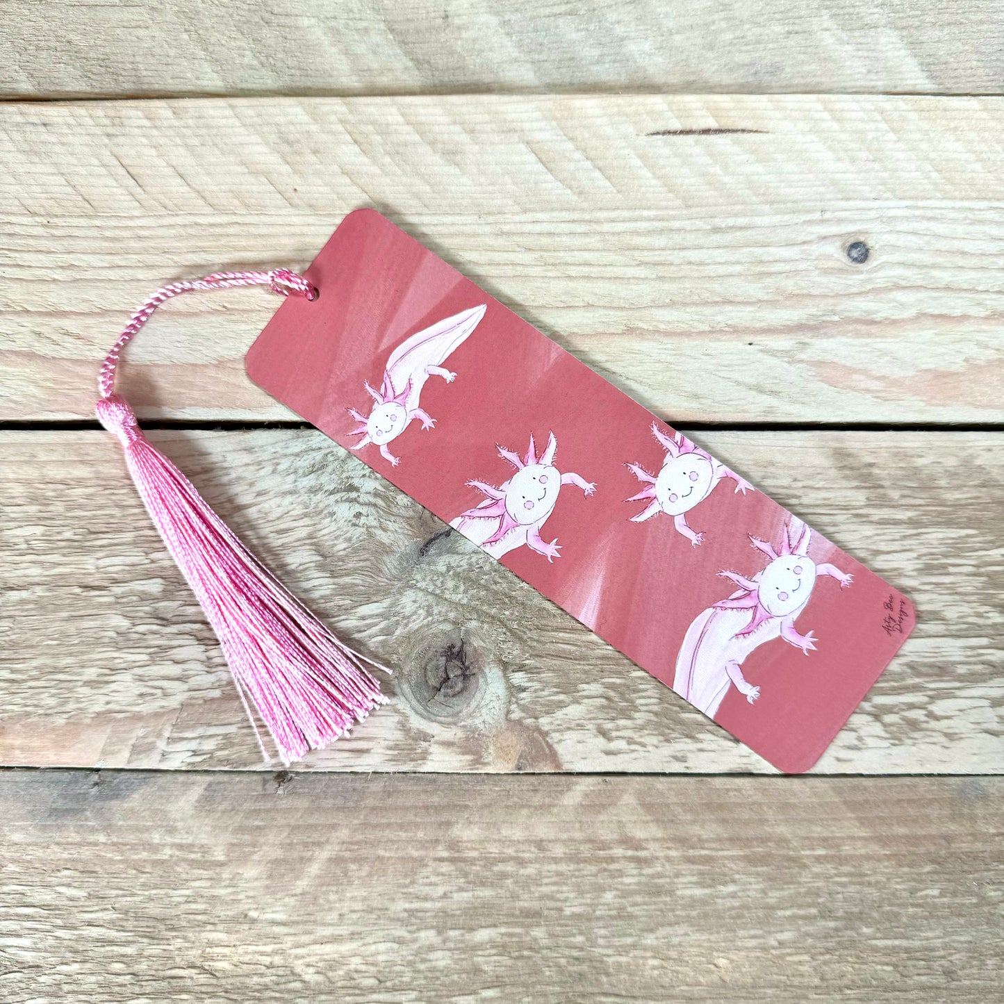 Axolotl Metal Bookmark With Tassel