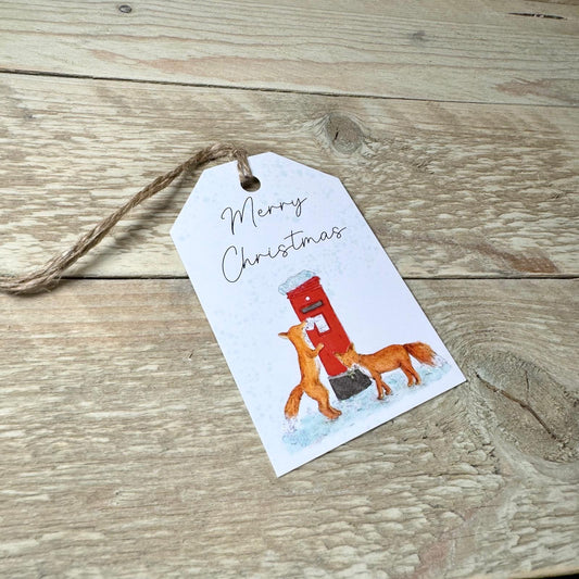 Foxes Christmas Gift Tags