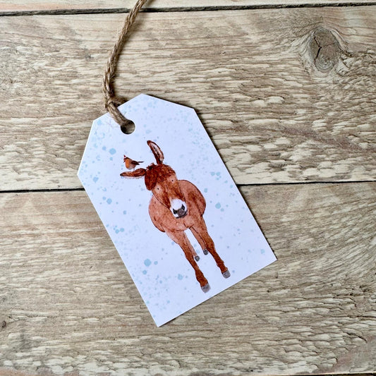 Donkey Christmas Gift Tags