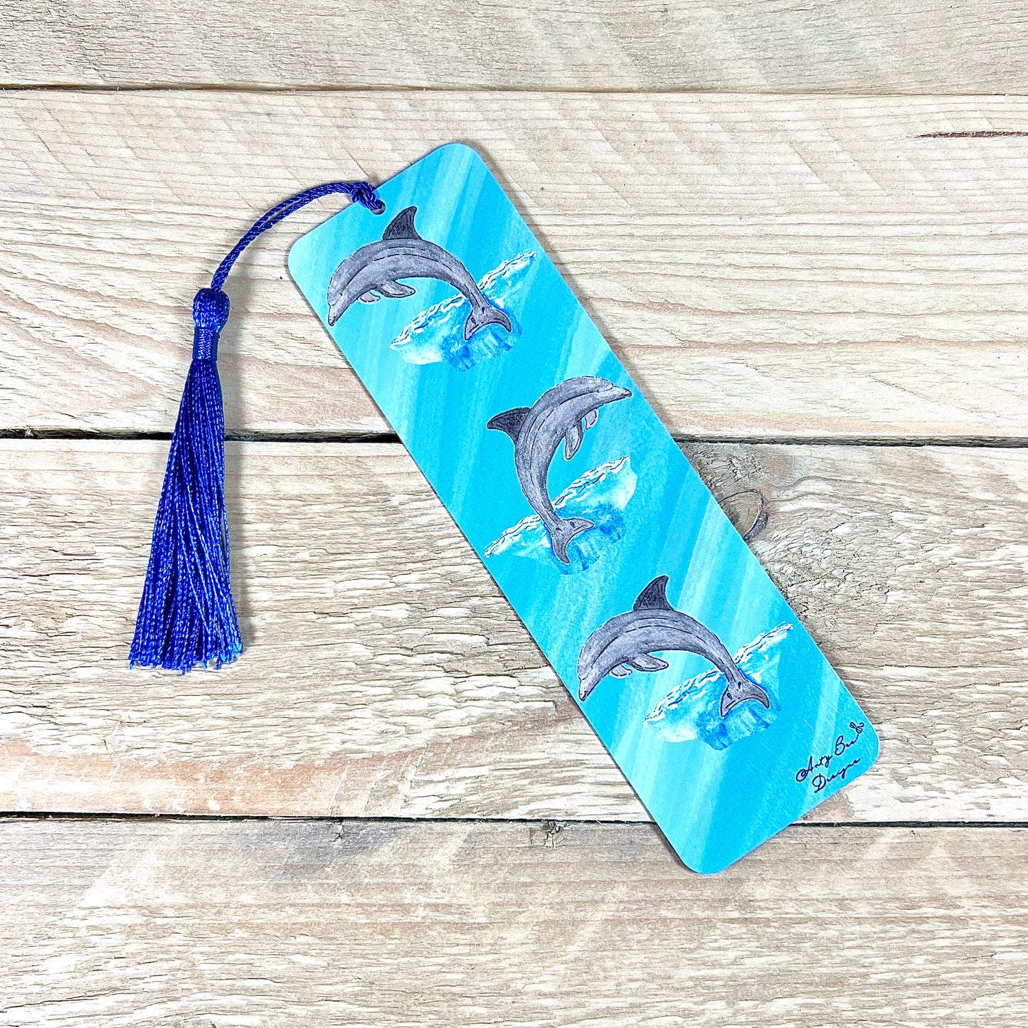 Dolphin Metal Bookmark With Tassel