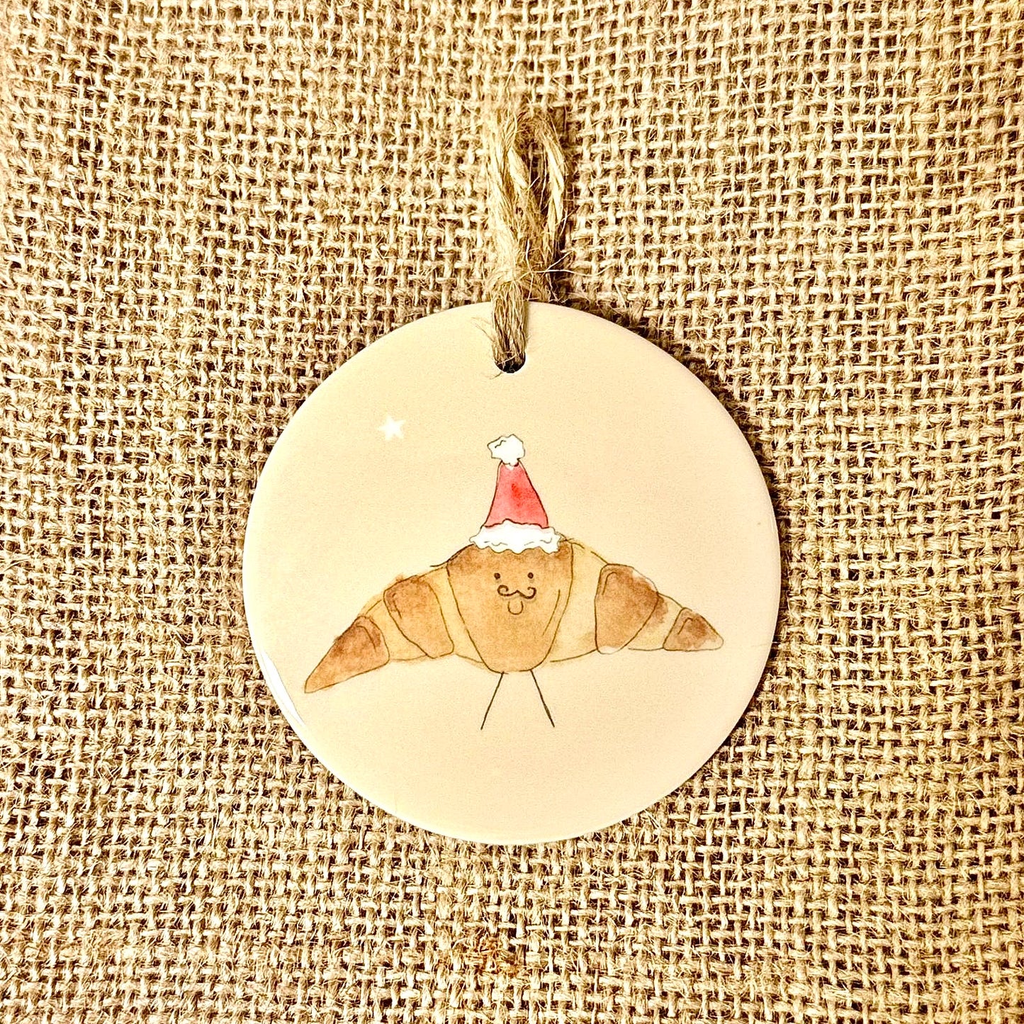 Pierre La Patisserie (Croissant) Ceramic Christmas Decoration