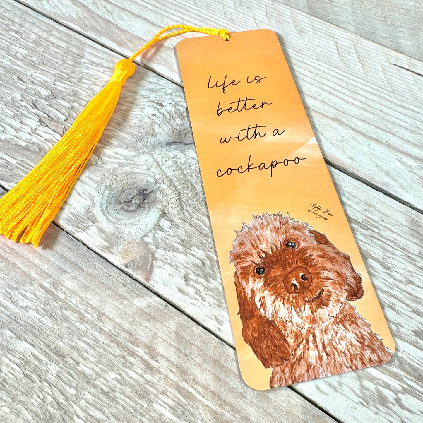 Cockapoo Metal Bookmark With Tassel