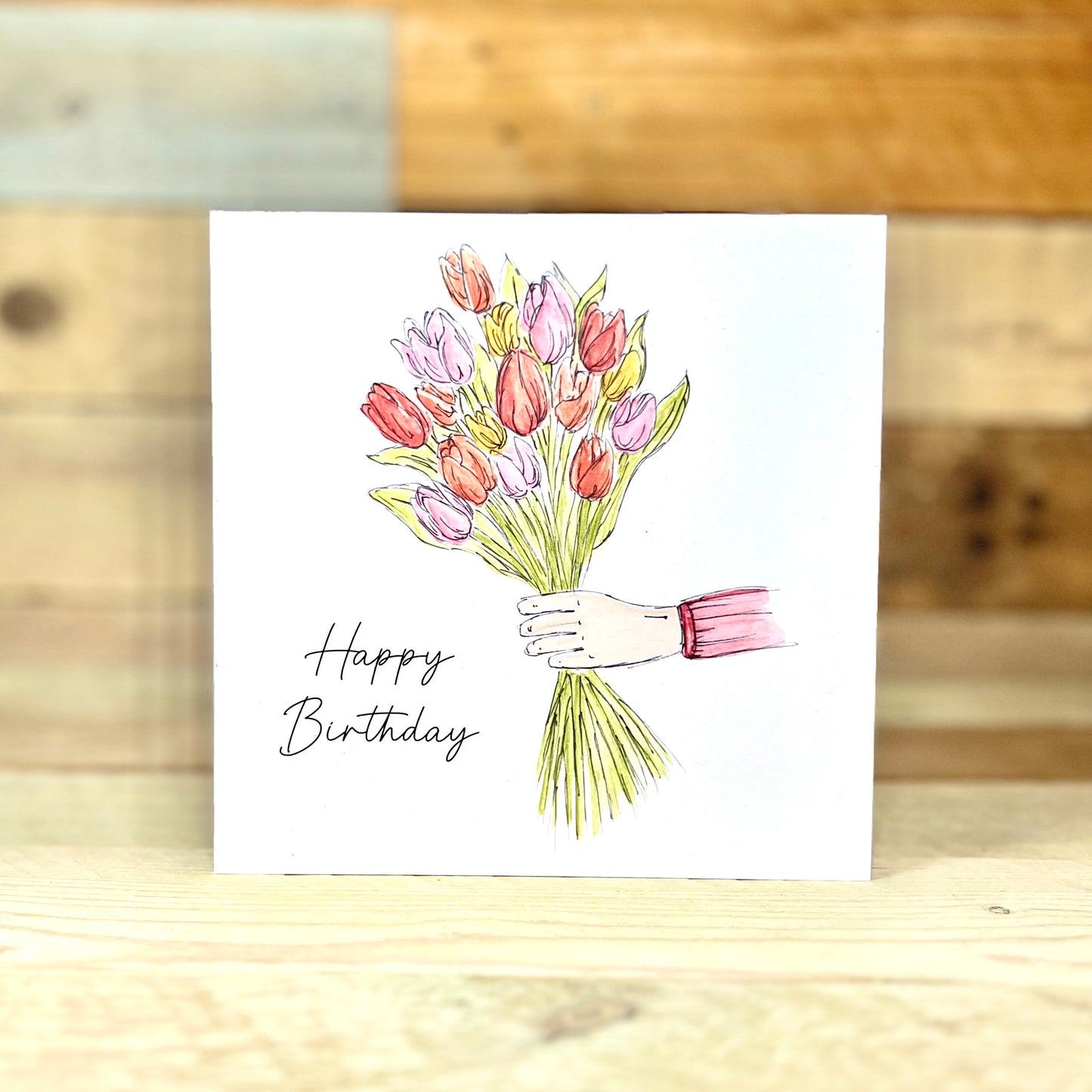 Tulips For You Birthday Card