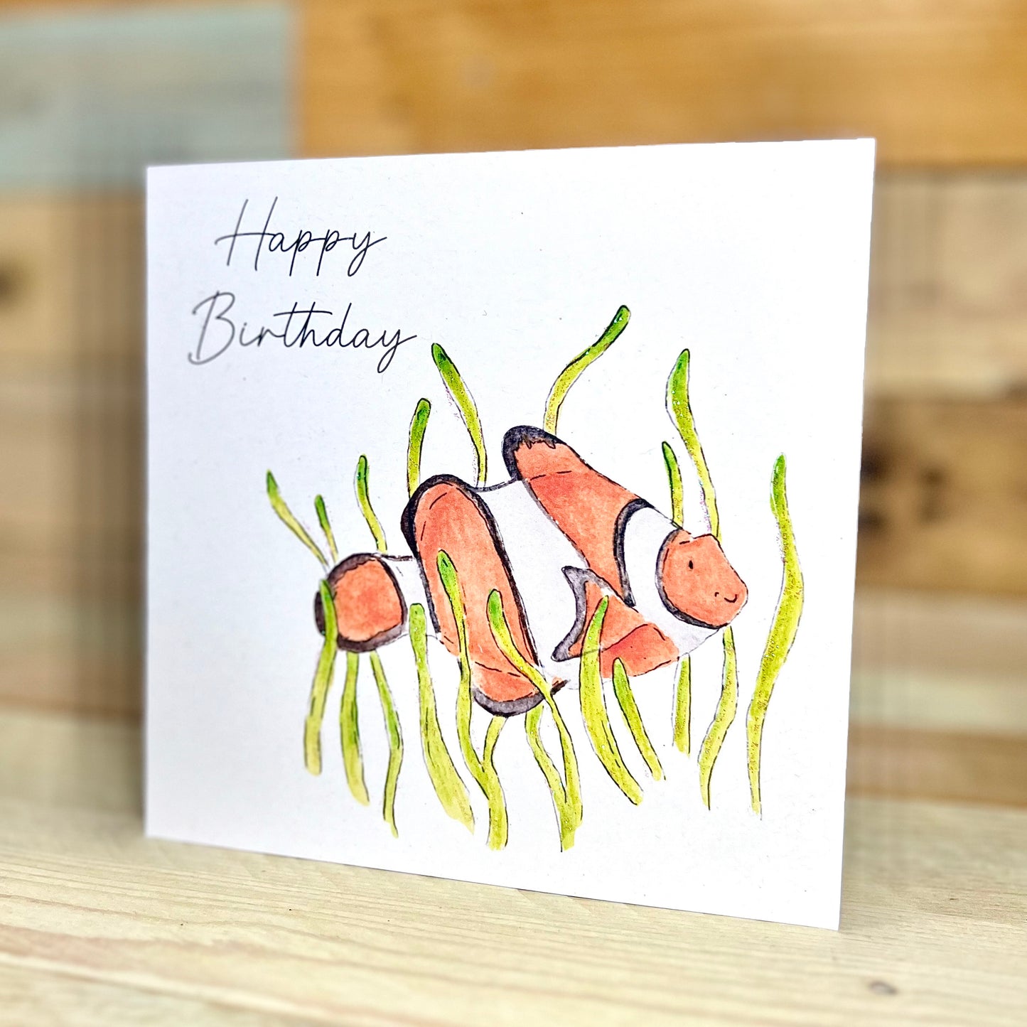 Chloe the Clown Fish Birthday Card