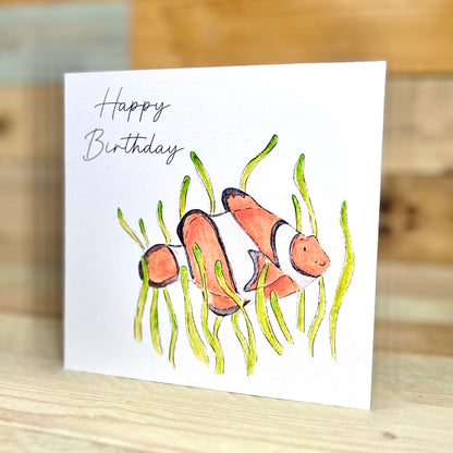 Chloe the Clown Fish Birthday Card