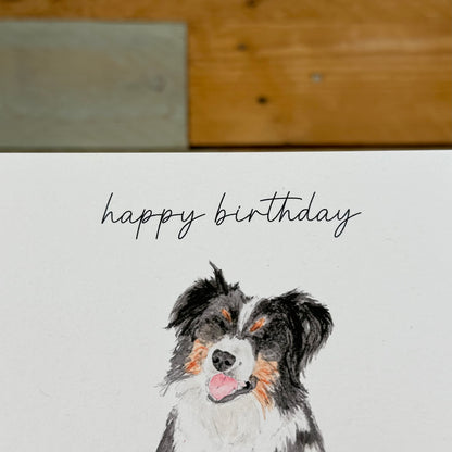 Cap the Collie Birthday Card