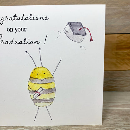 The Graduate Bee Card - Arty Bee Designs 