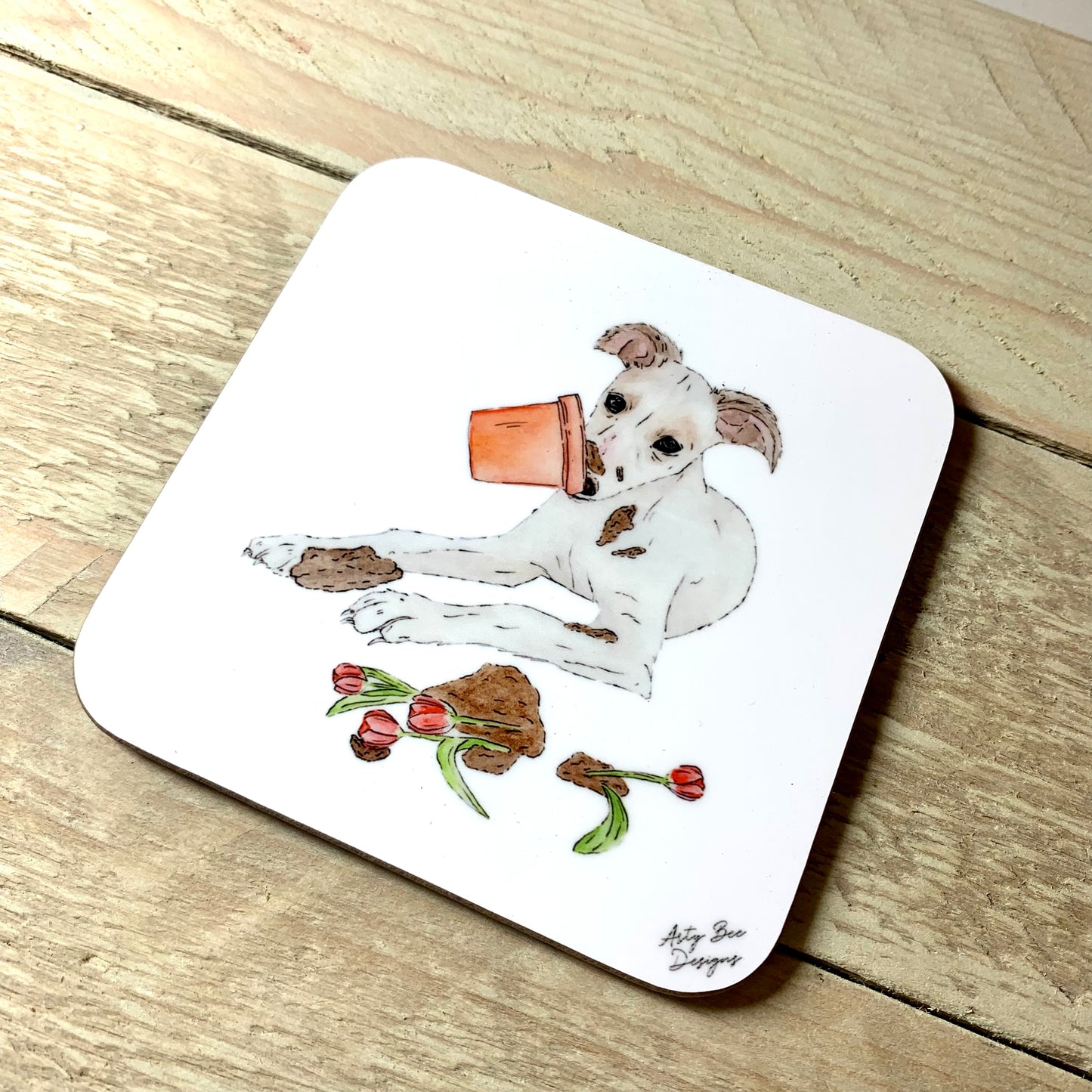 Dog & Plant Pot Coaster