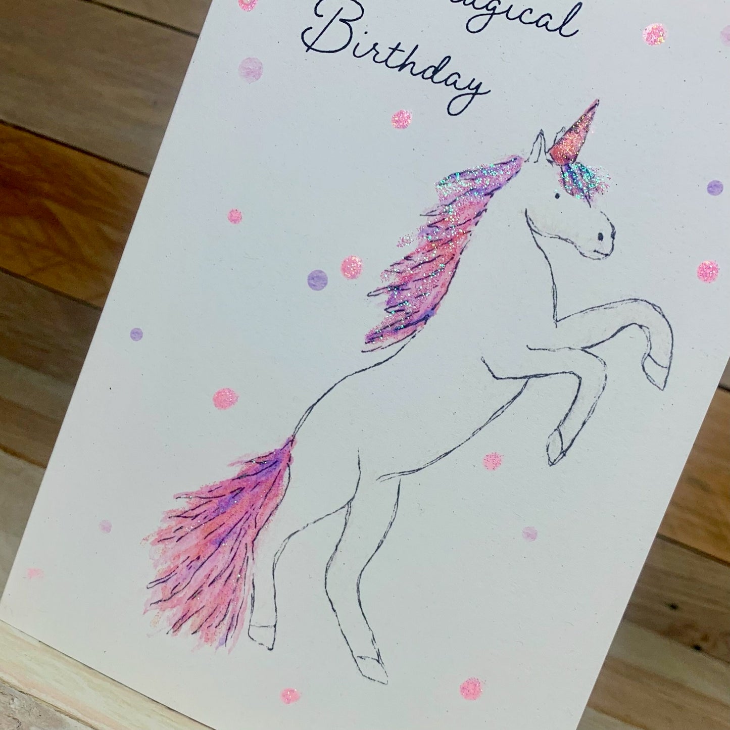 Sparkle the Unicorn Card - Arty Bee Designs 