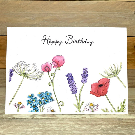 Wildflower Birthday Card