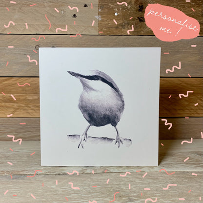 Nuthatch Blank Card - Arty Bee Designs 