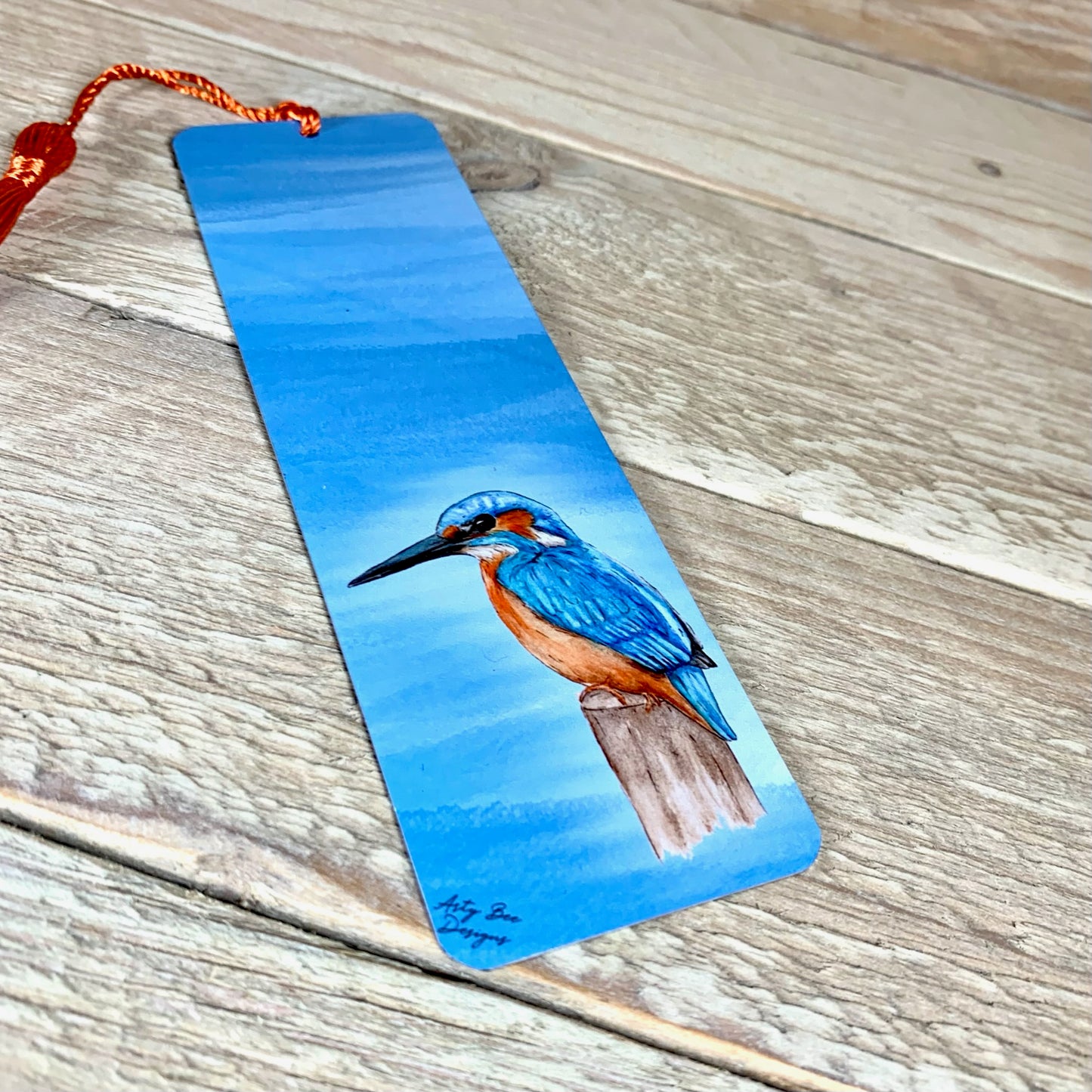 Kingfisher Metal Bookmark With Tassel