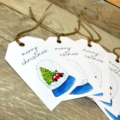 Snowglobe Christmas Gift Tags