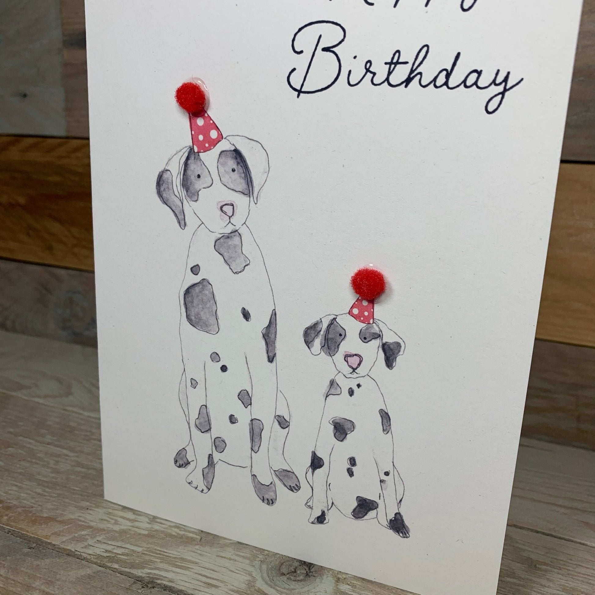 Dalmation Birthday Card - Arty Bee Designs 